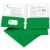 25 Pack Green Double‑Pocket Glossy Folders for School, Office & Business