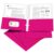 25 Pack Rosered Double‑Pocket Glossy Folders for School, Office & Business