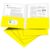 25 Pack Yellow Double‑Pocket Glossy Folders for School, Office & Business