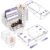25Pcs Clear Plastic Expandable Drawer Organizer for Vanity Bathroom Desk