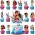 25Pcs Ocean Adventure Happy Birthday Cake Toppers Set, Tropical Island Cake Decorations, Cartoon Cupcake Toppers, Birthday Decorations for Boys and Girls