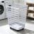 2.6-Bushel White Rolling Laundry Hamper with Smooth-Glide Wheels