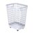 2.6 Bushel White Rolling Laundry Hamper, Easy-Clean Durable Plastic Basket With Smooth-Glide Wheels, Large Capacity Mobile Storage Organizer For Bedroom, Dorm And Home Use