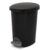 2.6 Gallon Small Plastic Bathroom Trash Can with Step Lid, Black