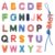 26Pcs Chunky Letter Beads, 20mm Large Acrylic Bubble Alphabet Beads, Full A-Z Set 6mm Horizontal Holes, Retro Plaid Alphabet Bead for DIY Jewelry Making Bracelets Paracord Key Chains Bag Charms