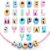 26 Pcs Chunky Letter Beads for Keychains, A-Z Bubble Letter Beads,
