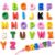 26Pcs Chunky Letter Beads with Large Hole Colorful Acrylic Big Bubble Alphabet Beads for DIY Keychains Bag Charm（Candy Colors）