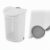 26″ White Plastic Rolling Laundry Hamper with Lid and Handle