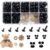 270PCS Safety Eyes and Noses, Black Plastic Eyes and Teddy Bear Nose with Washers for Doll Making for Crafts