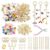 286Pcs Enamel Alloy Charms, DIY Keychain Making Supplies Kit