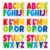 288 Pcs 24 Sheets Large Letter Stickers 3 Inch Alphabet Vinyl Self Adhesive Letters Stickers for Bulletin Boards Classroom Home Decor (Colorful)