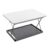 28″ Adjustable White and Silver Stainless Steel Standing Desk Converter
