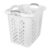 2 Bushel Plastic Laundry Basket with Handle, White, 71L