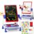 2 in 1 Art Easel for Kids 5-7 Year Old,Drawing Board for Kid Ages 4-8 with LCD Writing Screen,Learning Educational Toys for 3 4 5 Year Old Boy Girl,Idea Birthday Gifts for 3 4 6 7 Year Old Easel Bule