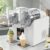 2L Double Tank Slush Machine, 380W Soft Serve Ice Cream Maker White