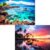 2 Pack 1000 Piece Puzzles for Adults – Beach, Coconut Tree, Reef Landscape Jigsaw Puzzles – 2000 Pieces Total