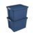 2 Pack 20 Gallon Plastic Storage Bin with Latch Lid, Blue