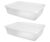 (2 Pack) 28 Quart Clear Storage Bin with Snap‑On Lid, White