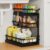 2 Pack 2 Tier Under Sink Organizer and Storage for Bathroom and Kitchen – Under Cabinet Shelf Organizers – Sliding Out Drawer Organization for Home Cabinets Shelves and Drawers（wang2）