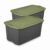 2 Pack 30 Gallon Large Plastic Storage Bins with Full-Grip Handles, Gray