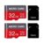 2 Pack 32GB Micro SD Card Class10 Memory Card U3 TF Card with Adapter for Smartphones, Tablets, and Cameras