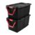 2‑Pack 40 Gallon Extra‑Large Wheeled Plastic Storage, Industrial‑Style Bins with Latching Lid & Pull Handle, Black