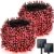 2 Pack 480 LED Solar String Lights for Outside, 170 FT Super Long Solar Chrismas Lights Outdoor with 8 Modes & Memory Function, Waterproof Twinkle Light for Xmas Tree Yard Party Decorations (Red)