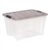 2 Pack 53 Qt Plastic Storage Bins with Lids, Stackable Storage Totes, Gray