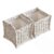 2 Pack 6.7 Inch Fabric Storage Bins – Cute Basket Organizer, Storage Baskets For Shelves – White Quilted Cotton
