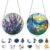 2 Pack Acrylic Puzzle Suncatcher Window Hanging, 83 PCS 8 Inch DIY Acrylic Jigsaw Puzzle Sun Catcher for Windows, Stained Glass Garden Suncatchers