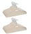 2 Pack Beige Velvet Adult Clothing Hangers, 30 Count Total