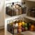 2 Pack Black Wire Cabinet Door Storage Baskets with 6 Adhesive Hooks, No Drill Wall Mounted Holder, Space Saving Pantry Organizer for Kitchen, Bathroom, Under Sink, 10.2 x 5.91 x 5.12 in