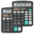 2 Pack Calculator Bulk, 12 Digits Calculators Desktop with Large LCD Display and Sensitive Butto, Solar and Battery Dual Power, Desk Calculator