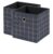 2 Pack Collapsible Fabric Cube Storage Bin With Handle, Gray Windowpane Organizer For Closet, Shelf, Bedroom, Laundry Room And Home Storage