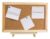 2 Pack Cork Board Bulletin Board with Wooden Stand, 11.8 x 7.87 Inch