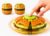 2 Pack Hamburger Fidget Spinner Balls, Press-to-Spin Mechanical Sensory Fidget Toys, Handheld Stress Relief Desk Toy for Adults