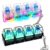2 Pack Keyboard Fidget Keychain with LED Lights, 4-in-1 Stress Relief Clicker Toy, Keyboard Button Finger Clicker for Anxiety Relief, Sensory Decompression Toy