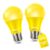 2 Pack LED Black Light Bulbs, 12W UV Blacklight Bulb Replace Up to 100W, A19 E26 Base, UVA 385-400nm for Glow in The Dark Parties, Fluorescent Posters, Neon Body Paint, Halloween and Stage Lighting