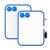 2 Pack Magnetic Dry Erase Board 6″ x 8″, Mini Whiteboard with Marker, Magnets & Pen Holder, Small Magnetic Whiteboard for Fridge, Locker, Office Desk, Kitchen, School & Home Organization(Blue)