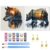2 Pack Paint by Number for Adults Beginner, Bear Painting by Number Kit, Wolf Easy Acrylic Painting by Number on Canvas, Animal Paint by Numbers for Home Wall Art Decor with frame (11.8×11.8Inch)