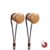 2 Pack Retro Iron Wooden Ball Magnetic Hooks Punch-Free Fridge Metal Locker