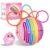 2 Pack Sensory Activity Ball for Kids Adults, Sensory Fidget Toy for Autism ADHD Tools with 20 Strings, Stress Relief, Pink Travel-Friendly Toy for Kids 5-7 8-12