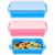 2 Pack Sensory Bin for Kids, 15inch Sand Tray with Lid, No-Mess Sensory Play Container for Sand, Building Blocks Storage, Portable Kids Activity Bin Indoor Outdoor(Pink, Blue)