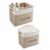 2 Pack Shoe Basket Organizer, Fabric Shoe Storage Bin Container with Handle