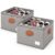 2 Pack Shoe Organizer for Closet Foldable Storage Box with Clear Cover