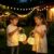 2 Packs of Waterproof Solar Lanterns Outdoor Handwoven Pumpkin Lights