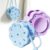 2 Packs Silicone Shower Steamer Tray/Holder, Hangable Shower Steamer Holder with Suction Cup, Bath Bomb Container, Aromatherapy Diffuser Container, Bathroom Accessories for Yoga Decor (Blue+Purple)
