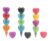 2 Pack Stackable Heart Gem-Design Highlighters 2 Pack Assorted Colors For Back to School