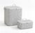 2 Pack Storage Bins with Lids & Zippers, Herringbone Fabric