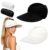 2 Pack Sun Visor Hats for Women, Wide Brim UPF 50+ UV Protection Lightweight Foldable Elastic Ponytail Cap for Summer Beach, Golf, Sports (Black + White)